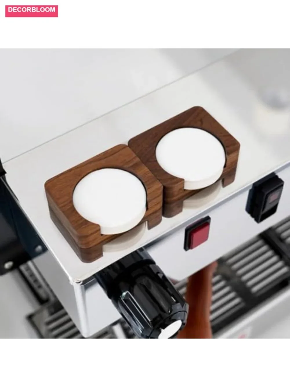 Walnut Wood Espresso Paper Filter Holder Stand 58mm Coffee